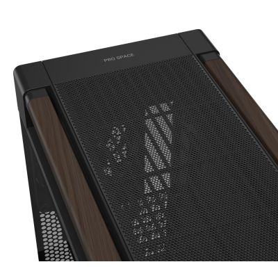 32. ASUS ProArt PA602 Wood Edition Modern Black - Tempered Glass Panel Midi Tower Czarny, Drewno