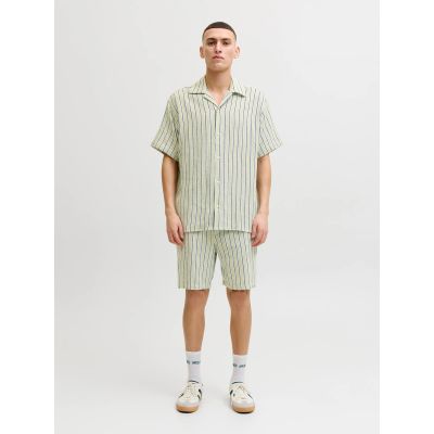 3. Jack&Jones męskie szorty w paski JPSTJAIDEN COBA STRIPE JOG SHORTS REG SN 12274413 TEA/STRIPES