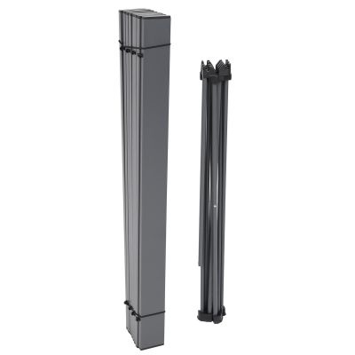 15. STOLIK TURYSTYCZNY SKŁADANY 68x46x40CM ALUMNIUM SZARY W POKROWCU