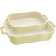 STAUB COOKING Zestaw 2 półmisków prostokątnych, jasnozielony