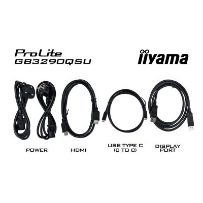 32. Monitor IIYAMA 80,0 cm (31,5") GB3290QSU-B1 16:9 2xHDMI+DP+2xUSB-C
