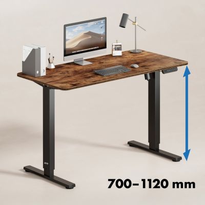 9. ERGO OFFICE BIURKO ELEKTRYCZNE REGULACJA MAX WYS. 1160MM, MAX - 80 KG, BEZ BLATU DO PRACY STOJĄCO SIEDZĄCEJ, CZARNE ER-400 B