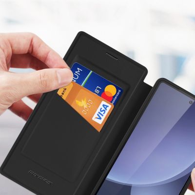 4. Etui Dux Ducis Skin X Pro na Samsung Galaxy S25 Ultra z MagSafe i portfelem - czarne