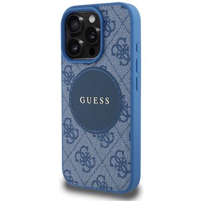 2. Etui Guess 4G Circle Classic Logo MagSafe na iPhone 16 Pro Max - niebieskie