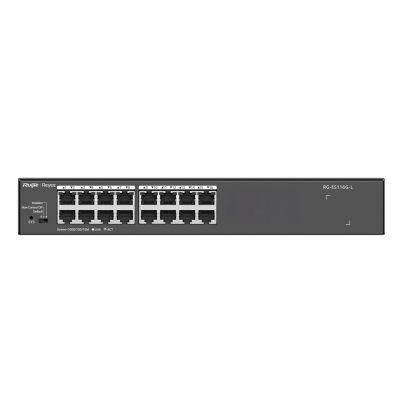 Ruijie Networks RG-ES116G-L przełącznik sieciowy Nie zarządzany L2 Gigabit Ethernet (10/100/1000) Czarny