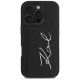 3. Etui Karl Lagerfeld HC Grained PU Cardslot Metal Signature na iPhone 16 Pro - czarne