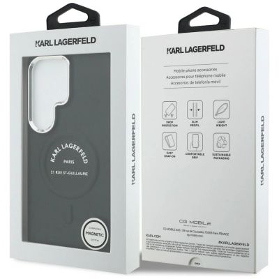 8. Etui Karl Lagerfeld Embossed Ring RSG Logo MagSafe na Samsung Galaxy S26 Ultra - czarne