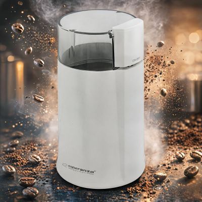9. Młynek do kawy Esperanza Espresso EKC001W (160W; udarowy; kolor biały)