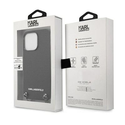 8. Etui Karl Lagerfeld Monogram Plaque na iPhone 13 Pro / 13 6,1" - czarnex