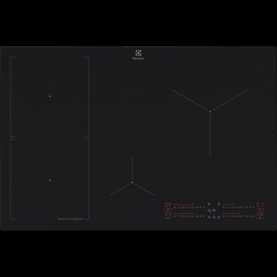 Płyta indukcyjna matowa ELECTROLUX EIS87453IZ Sense Boil+Fry SaphirMatt 77 cm czarna kolor czarny