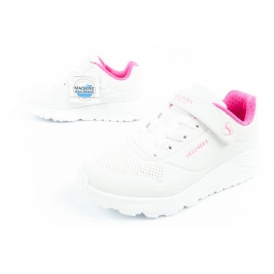 8. Skechers Uno Lite buty sneakersy sportowe dziecięce białe wygodne