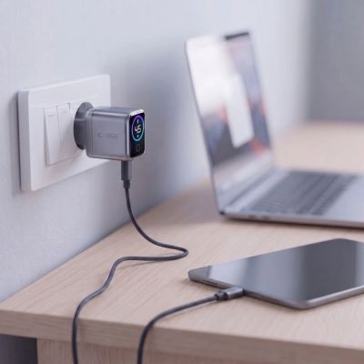 8. Ładowarka sieciowa Tech-Protect PowerVision NC45W-GaN 1-Port PD 45W - ciemnoszara