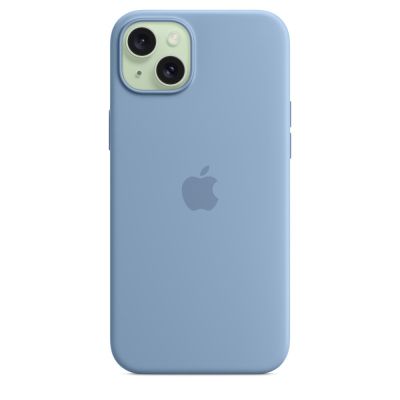 4. Silikonowe etui Apple z MagSafe Winter Blue, do iPhone 15 Plus