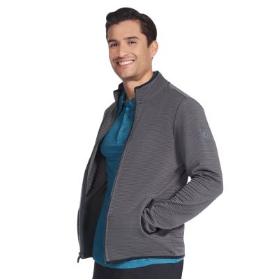 3. Skechers The Hoodless Hoodie Ottoman Jacket JA25-BKCC Szare L