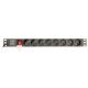 6. GEMBIRD LISTWA ZASILAJĄCA RACK 19" PDU EG-PDU-014-C14 1U, 10A, 8X SCHUKO, WTYK C14, KABEL 3M