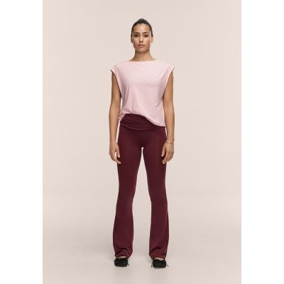 6. Spodnie damskie CASALL Sublime Folded Flare Pants kolor bordowy