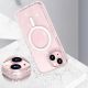 4. Etui Tech-Protect FlexAir Hybrid MagSafe na iPhone 15 - przezroczysto-brokatowe