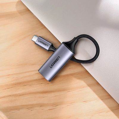 9. Ugreen przejściówka adapter USB Typ C - HDMI 2.0 4K@60 Hz Thunderbolt 3 do MacBook / PC szary (70444)