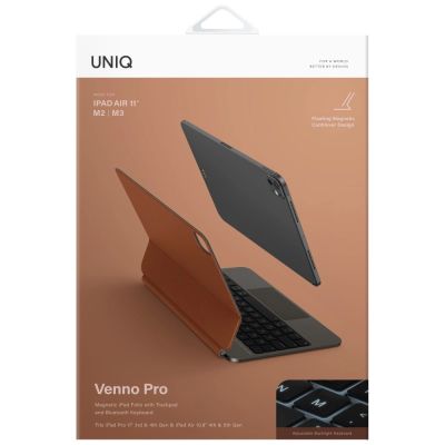 7. Etui UNIQ Venno Pro Magnetic Smart z klawiaturą do iPad 11" 2025 / iPad Air 11" 2024 / 2025 / iPad Pro 11" 2018 / 2020 / 2021 / 2022 / 2024 - brązowe