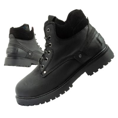 Wrangler Yuma buty męskie sztyblety trzewiki eleganckie skórzane czarne