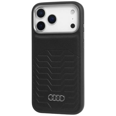 3. Etui Audi GT Synthetic Leather MagSafe do iPhone 17 Pro - czarne