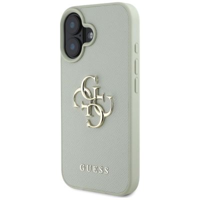 2. Etui Guess Grained Big 4G Logo Small Classic Logo na iPhone 16 - zielone