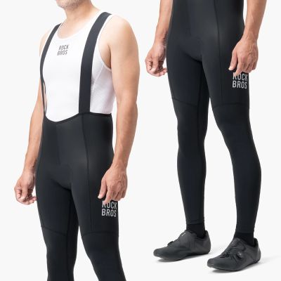 6. Spodnie rowerowe z szelkami Rockbros 200021 długie z wkładką Rozmiar XXXXL - czarne