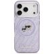 3. Etui Karl Lagerfeld IML Glitter Karl & Choupette Heads Logo MagSafe na iPhone 17 Pro Max - fioletowe