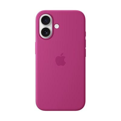 2. Etui silikonowe Apple iPhone16 z MagSafe - Fuksja