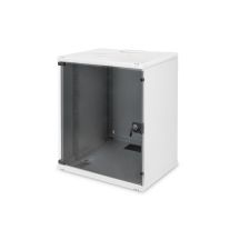 Digitus Szafa sieciowa wisząca 19" 12U rack 540x400, drzwi szyba, szary, niedzielona, niezłożona, 60kg