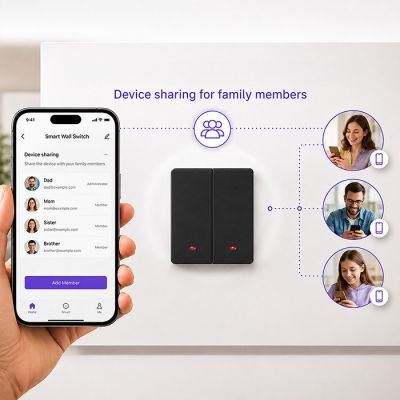 7. QOLTEC WŁĄCZNIK/WYŁĄCZNIK ŚWIATŁA | 2-KANAŁOWY | WI-FI | TIMER | TUYA | CZARNY