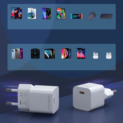 5. Ładowarka sieciowa Choetech PD5010 USB-C 20W - biała