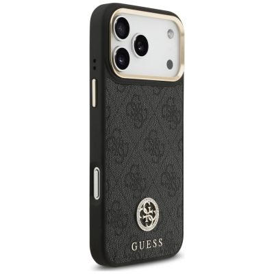 4. Etui Guess 4G Strass Logo MagSafe na iPhone 18 Pro Max / 17 Pro Max - czarne