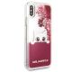 5. Etui Karl Lagerfeld Liquid Glitter na iPhone X - różowe
