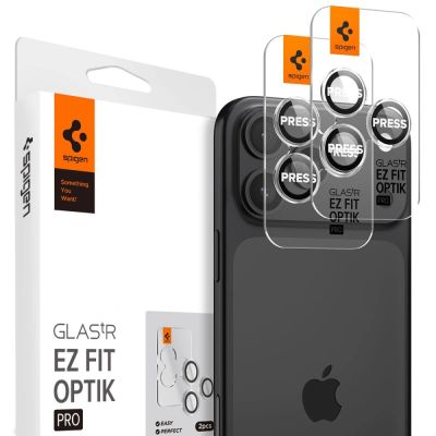Osłona aparatu Spigen Glas.tR EZ Fit Optik Pro na iPhone 15 Pro / 15 Pro Max / 16 Pro / 16 Pro Max / 17 Pro / 17 Pro Max - 2 szt.