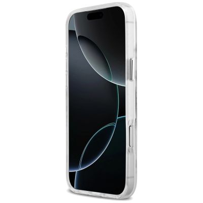 5. Etui Guess Metal Outline MagSafe do iPhone 17 Pro Max - srebrne