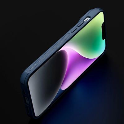 12. Nillkin Textured S Case etui iPhone 14 Pro Max pancerny pokrowiec z osłoną na aparat ciemnozielone