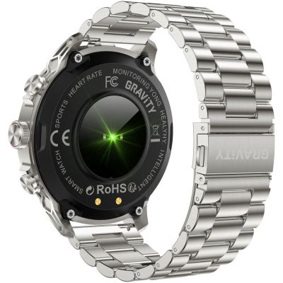12. Smartwatch Gravity Srebrny Pasek + Bransoleta GT41-3