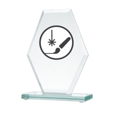 3. Trofeum szklane grawerowane + wypełnienie farbą