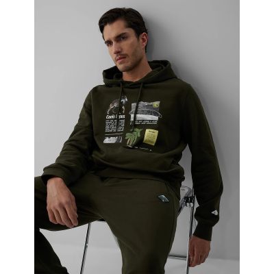 Bluza dresowa regular z kapturem męska 4F 4FRAW26TSWSM3162-43S