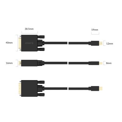 2. Kabel Orico XD-MDTD Mini DisplayPort do DVI Full HD 60 Hz 2 m - czarny