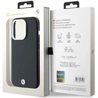 8. Etui BMW Signature Wrapped Metal MagSafe na iPhone 14 Pro Max - czarne