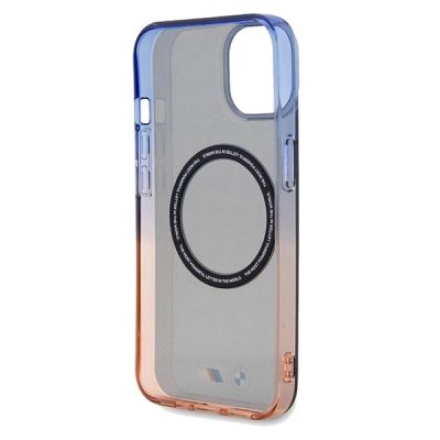 7. Etui BMW Gradient Bumper MagSafe na iPhone 15 Plus / 14 Plus - szare