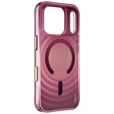 3. Etui UNIQ Coehl Vela Magnetic Charging na iPhone 18 Pro / 17 Pro - bordowe