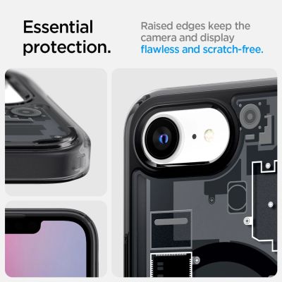 15. Etui Spigen Ultra Hybrid MagSafe na iPhone 16e / 17e Zero One - czarne