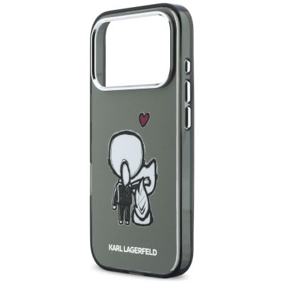 6. Etui Karl Lagerfeld Karl & Choupette Back MagSafe na iPhone 17 Pro - czarne