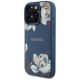 2. Etui Guess Grained Printed Flower Pattern MagSafe do iPhone 16 Pro niebieski