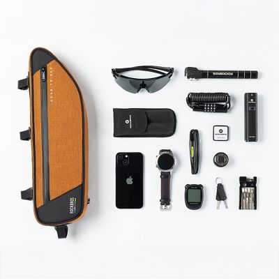 7. Torba pod ramę 2L Rockbros TL003 ROAD TO SKY wodoodporna – pomarańczowa