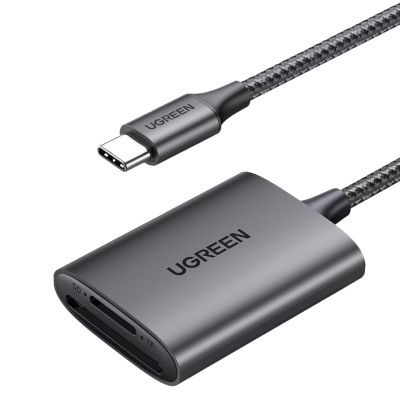 Ugreen  Czytnik kart SD/TF Ugreen CM401 USB C 5Gb/s - szary