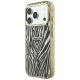2. Etui Guess IML Zebra Glitter Triangle Logo MagSafe na iPhone 17 Pro Max / 18 Pro Max - złote